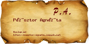 Pásztor Agnéta névjegykártya